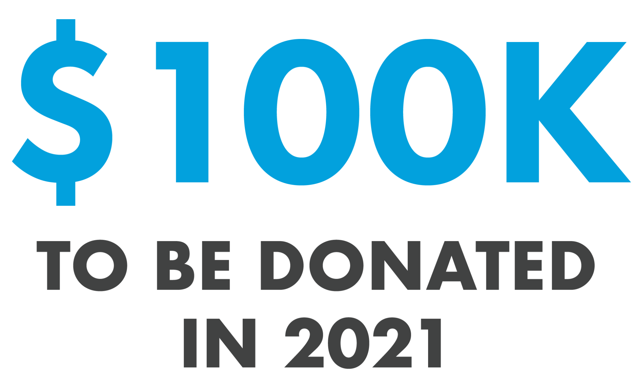 $100K to be donated in 2021